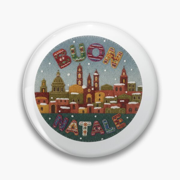 Item preview, Naples Buon Natale Traditional Italian Xmas Textile Patch designed and sold by Imaginarium of Chaos falcon88 .