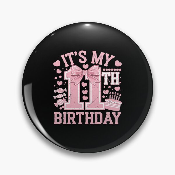 Item preview, It's My 11th Birthday Aesthetic Pink Bow Coquette Birthday  designed and sold by MythWoot.