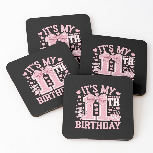Item preview, It's My 11th Birthday Aesthetic Pink Bow Coquette Birthday  designed and sold by MythWoot.