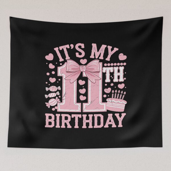 Item preview, It's My 11th Birthday Aesthetic Pink Bow Coquette Birthday  designed and sold by MythWoot.