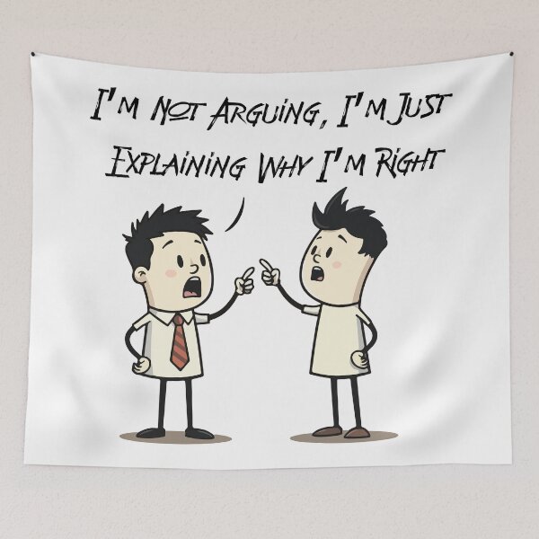 Item preview, I'm Not Arguing I'm Just Explaining Why I'm Right Funny Cartoon T-Shirt designed and sold by Design-Pro-21.