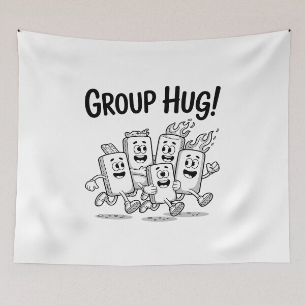 Item preview, Group Hug Marshmallow Smore Funny Camping Family3  designed and sold by NailMolisa.