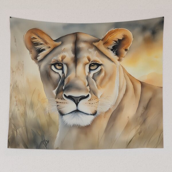 Item preview, Lioness Portrait designed and sold by CalmnessbyChoice.