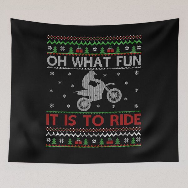 Item preview, Oh What Fun It Is To Ride Funny Dirt Bike Motocross Ugly Christmas Sweater designed and sold by JolinChinn.