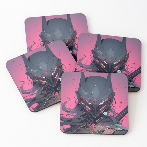 Item preview, Cyber Samurai Sentinel – Futuristic Masked Warrior Neon Art designed and sold by Dyan4.