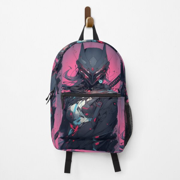 Item preview, Cyber Samurai Sentinel – Futuristic Masked Warrior Neon Art designed and sold by Dyan4.