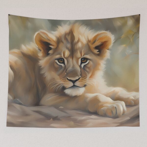 Item preview, Curious Lion Cub designed and sold by CalmnessbyChoice.