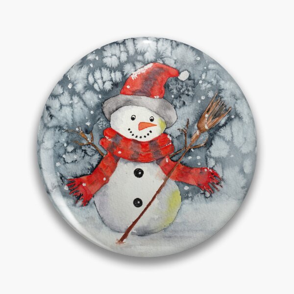 Item preview, Muñeco de nieve feliz con escoba designed and sold by Cacatuart.