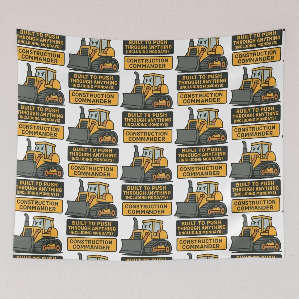Item preview, Construction Commander Built To Push Through Anything designed and sold by TeeTimeTreasure.