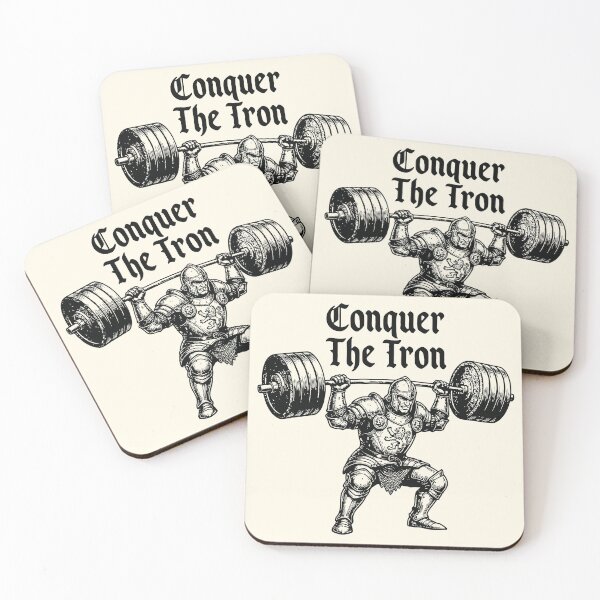 Item preview, Conquer The Iron Medieval Knight Weightlifting designed and sold by Y-Vibes.