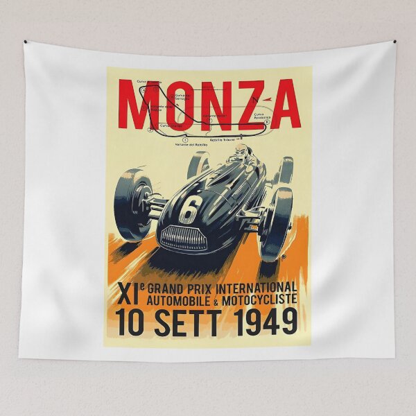 Item preview, 1949 Italian Grand Prix (Monza) Vintage Racing Poster designed and sold by CharlieDesings.