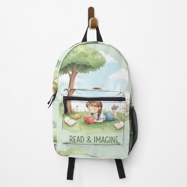 Item preview, Cozy Watercolor Girl Reading: Read & Imagine Childhood Adventure under a Tree designed and sold by VibranPalette.