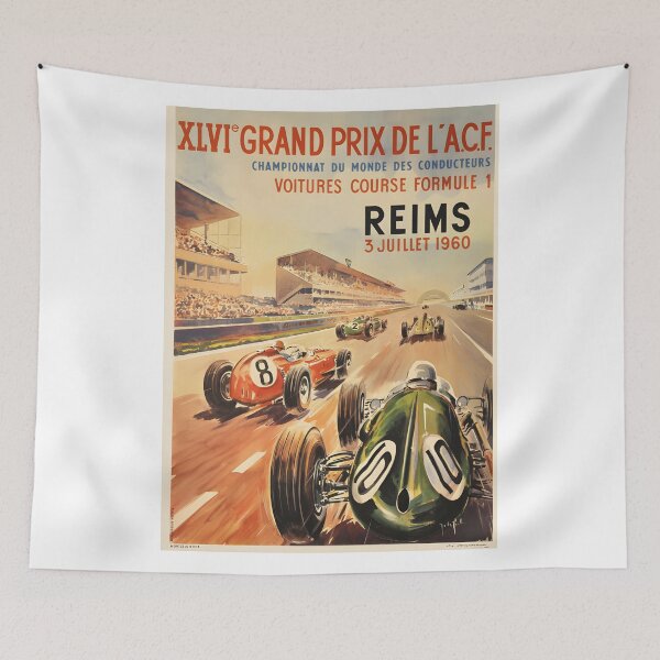 Item preview, 1960 French Grand Prix (Reims) Formula 1 Poster designed and sold by CharlieDesings.