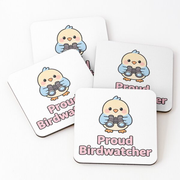 Item preview, Proud Birdwatcher Cute Bird Mascot – Kawaii Bird Watching Sticker & T-Shirt designed and sold by NatureNookTees.
