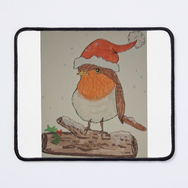 Item preview, christmas robin on a yule log designed and sold by Shimmy53.