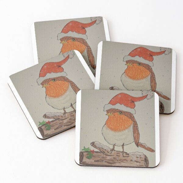 Item preview, christmas robin on a yule log designed and sold by Shimmy53.