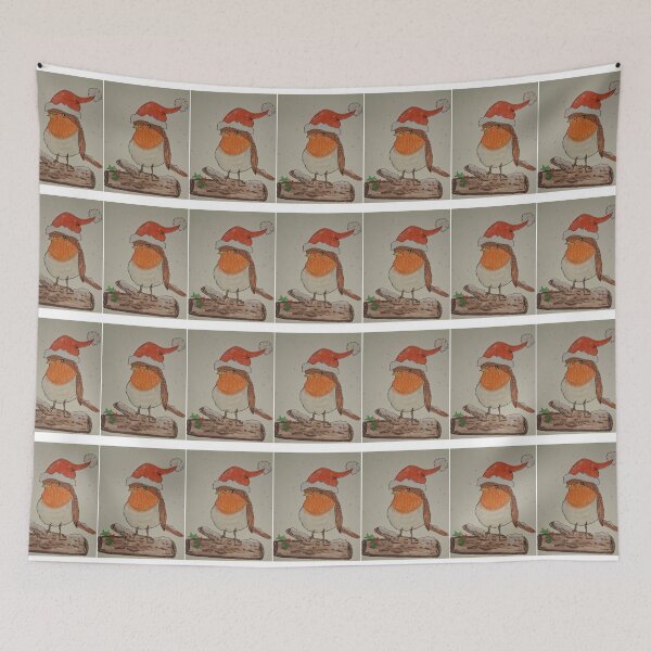 Item preview, christmas robin on a yule log designed and sold by Shimmy53.