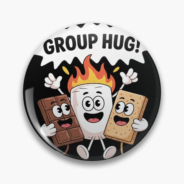 Item preview, Group Hug S’mores Funny Camping Marshmallow Chocolate Snack3  designed and sold by NailMolisa.