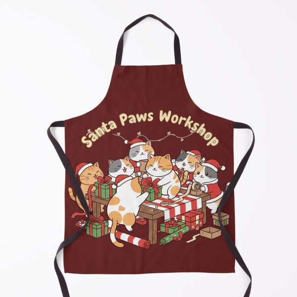 Item preview, Santa Paws Workshop – Cute Cats Wrapping Christmas Gifts designed and sold by KaryaVisionSTR.