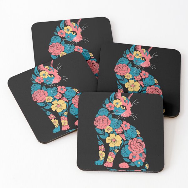 Item preview, Floral Cat Silhouette Womens Girls  designed and sold by MyzoToyota.