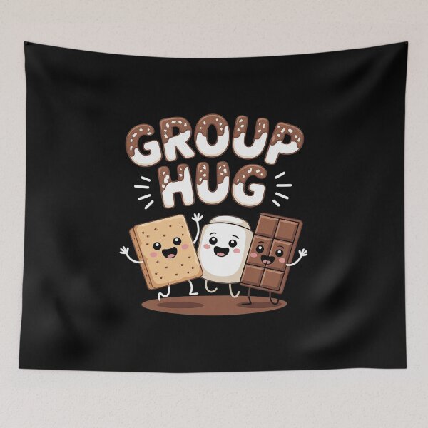 Item preview, Group Hug Smore Funny Camping Chocolate Marshmallow  designed and sold by NailMolisa.