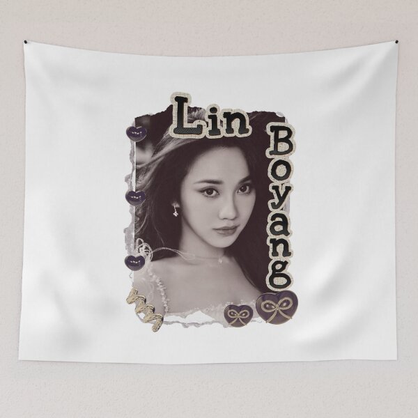 Item preview, Lin Boyang (林柏妍) Chinese Actress Art Chinese Celebrity Illustration Scrapbook Collage Cozy Y2K Vintage Design designed and sold by HELL0WBELLO.