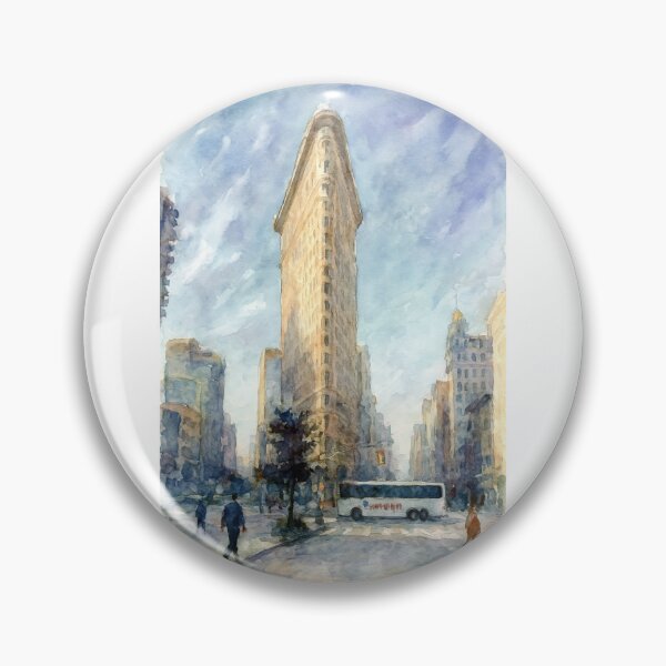 Item preview, Flatiron Building NYC Watercolor designed and sold by caracatita75.