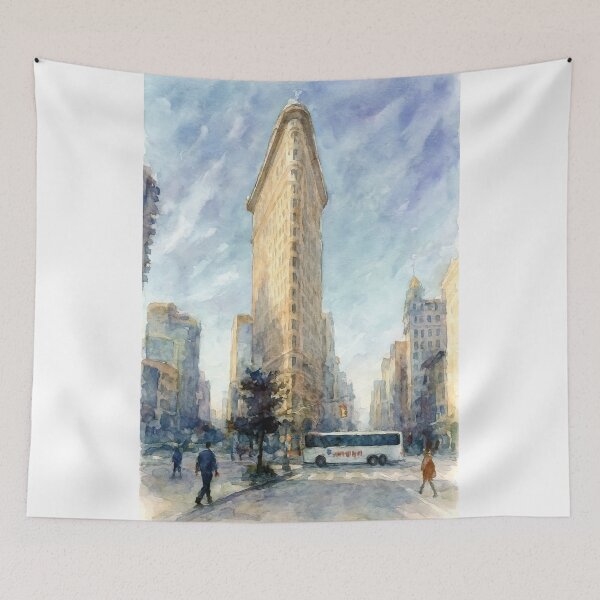 Item preview, Flatiron Building NYC Watercolor designed and sold by caracatita75.