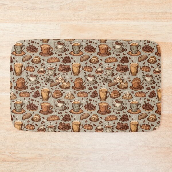 Item preview, Coffee & Pastry Pattern | Cute Bakery Seamless Design designed and sold by KiValuate.