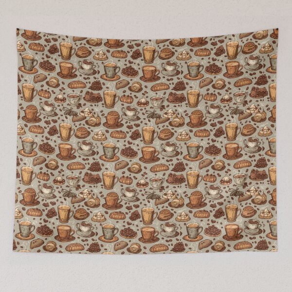 Item preview, Coffee & Pastry Pattern | Cute Bakery Seamless Design designed and sold by KiValuate.