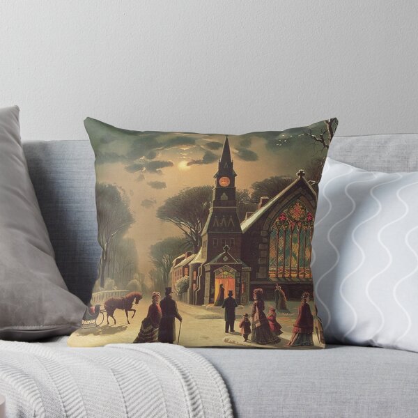 Item preview, Christmas Eve Painting with Church designed and sold by tomorrowsart.