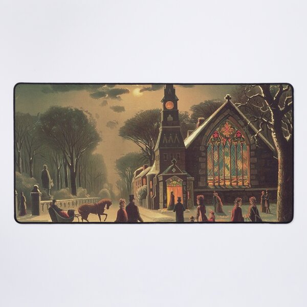Item preview, Christmas Eve Painting with Church designed and sold by tomorrowsart.