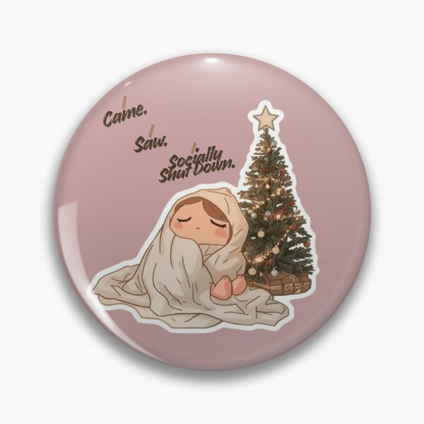 Item preview, I Came. I Saw. I Socially Shut Down – Holiday Introvert Humor, Female Character designed and sold by PIXelayDesigns.