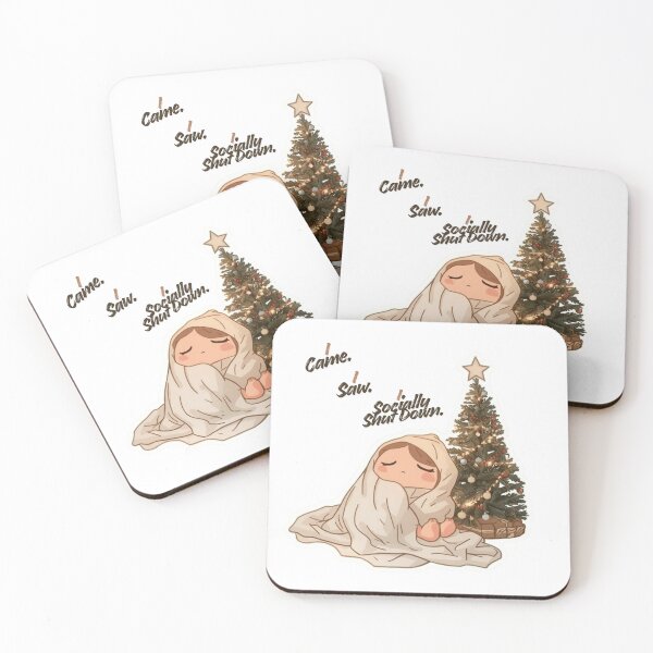 Item preview, I Came. I Saw. I Socially Shut Down – Holiday Introvert Humor, Female Character designed and sold by PIXelayDesigns.