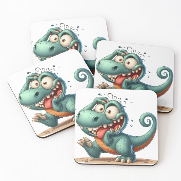 Item preview, Cute Silly Cartoon Dinosaur – Funny Confused Dino designed and sold by LunaPixelStudio.