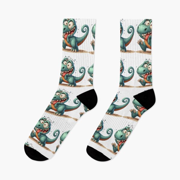 Item preview, Cute Silly Cartoon Dinosaur – Funny Confused Dino designed and sold by LunaPixelStudio.