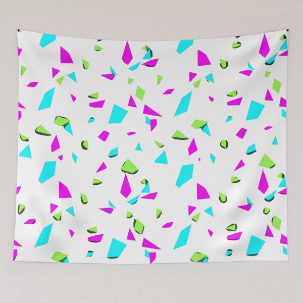 Item preview, Dark Neon Terrazzo - Cyberpunk Mosaic Pattern designed and sold by AI Experiment Lab.
