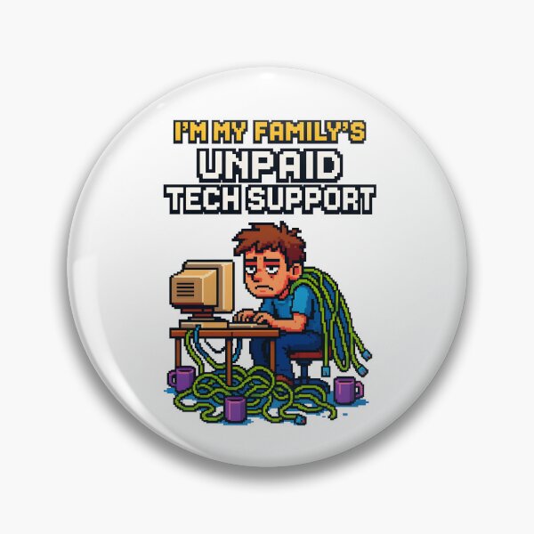 Artikelvorschau, Ich bin der unbezahlte technische Support meiner Familie – ein lustiger Computertechniker entworfen und verkauft von DesignsByAnett.