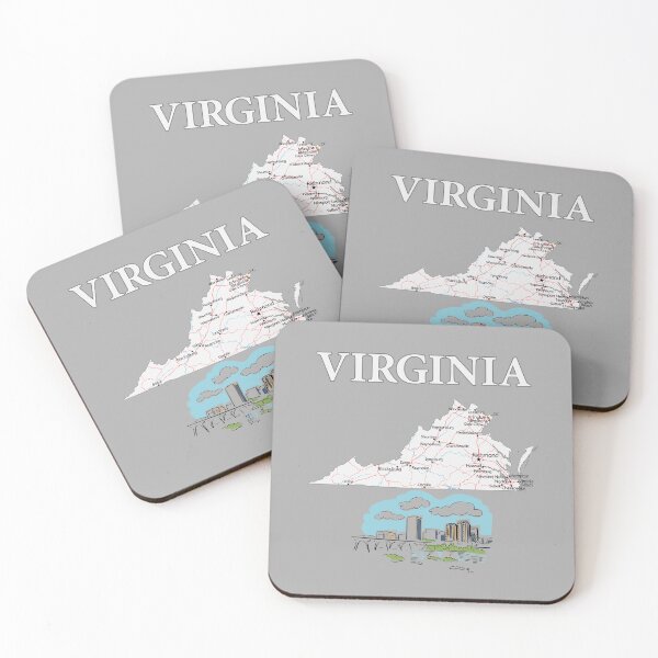 Item preview, Virginia State Map & Richmond Skyline T-Shirt Design designed and sold by mashmosh.