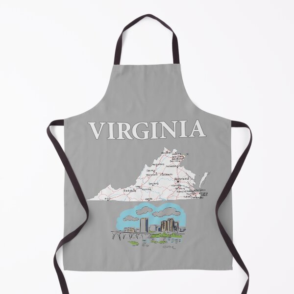 Item preview, Virginia State Map & Richmond Skyline T-Shirt Design designed and sold by mashmosh.
