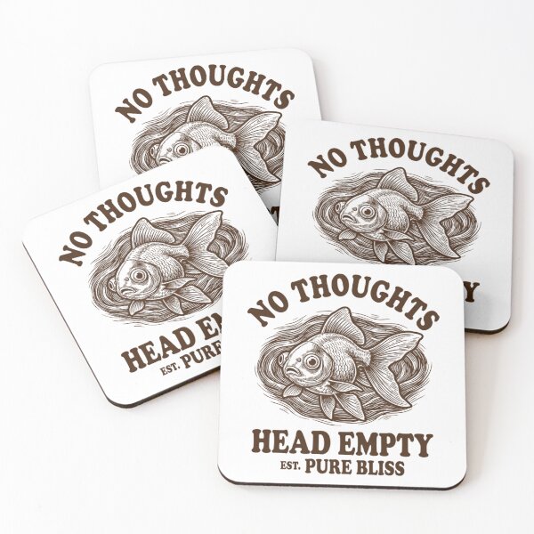 Item preview, No Thoughts Head Empty Funny Goldfish Meme Est Pure Bliss designed and sold by Mason-Pride.