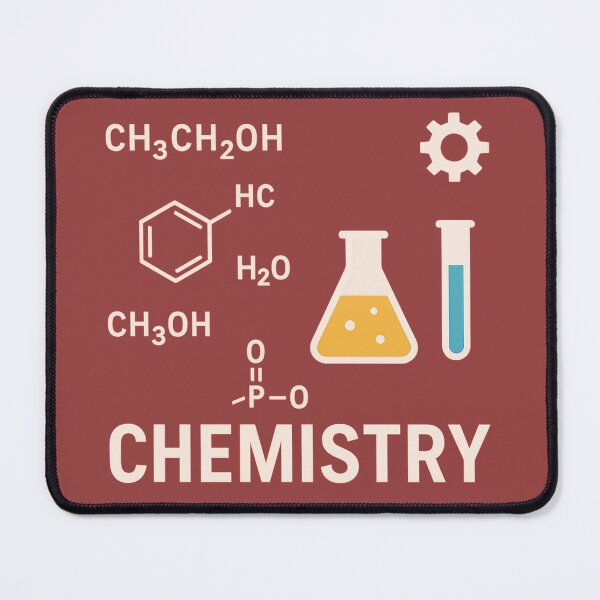 Item preview, Chemistry Science Illustration with Molecules and Lab Glassware designed and sold by Maverickystore.