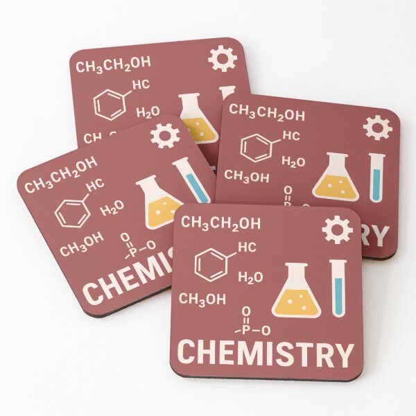 Item preview, Chemistry Science Illustration with Molecules and Lab Glassware designed and sold by Maverickystore.