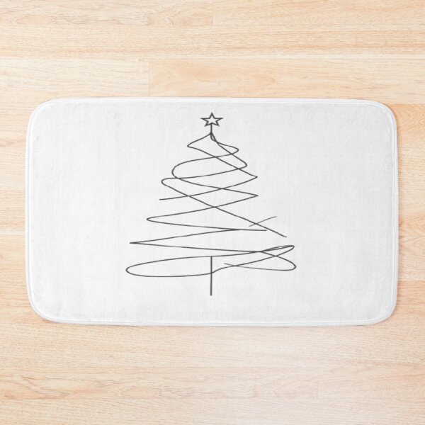 Item preview, Single Line Christmas Tree Illustration designed and sold by mari0n980.