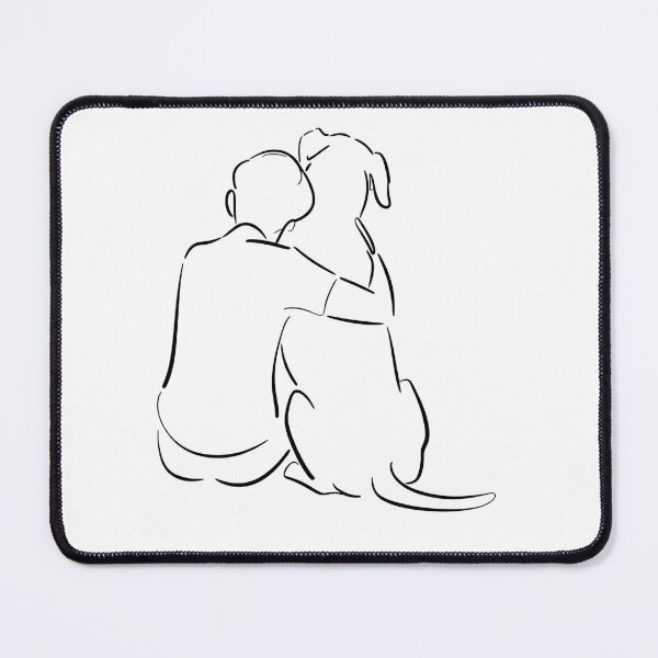 Item preview, pet memorial - pet loss - dog memorial - in loving memory - shelter volunteer - dog line art - forever loved - senior dog - special needs dog - one line drawing - minimal line art designed and sold by JansenGS.
