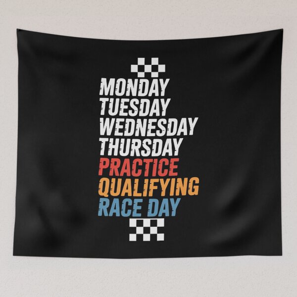 Item preview, Funny Monday Tuesday Thursday Race Day Racing designed and sold by cosmicncozyS.