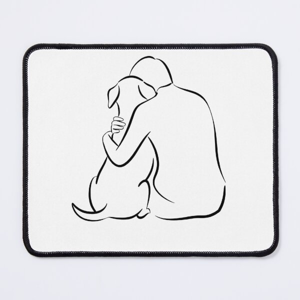 Item preview, pet memorial - pet loss - dog memorial - in loving memory - shelter volunteer - dog line art - forever loved - senior dog - special needs dog - one line drawing - minimal line art designed and sold by JansenGS.