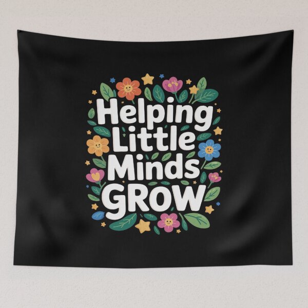 Item preview, Helping Little Minds Grow Floral Back to School Teacher  designed and sold by InspiredFoul.