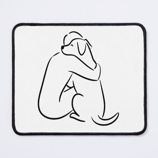 Item preview, pet memorial - pet loss - dog memorial - in loving memory - shelter volunteer - dog line art - forever loved - senior dog - special needs dog - one line drawing - minimal line art designed and sold by JansenGS.