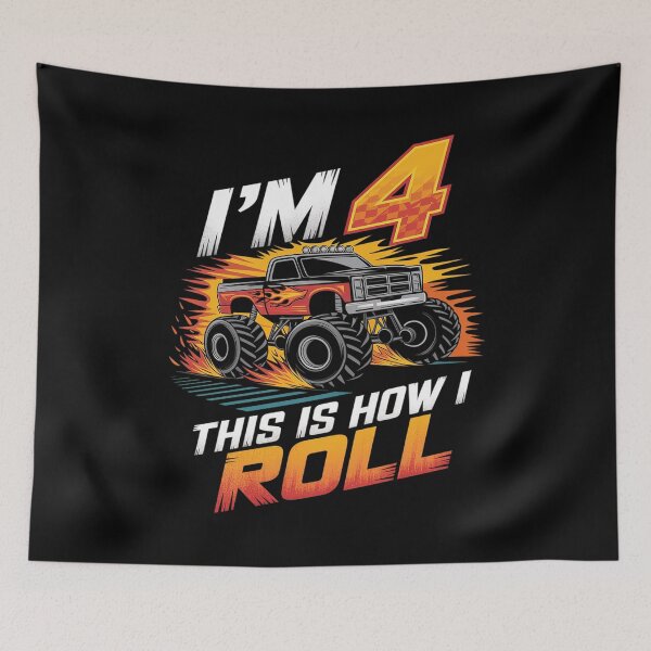 Item preview, Kids I'm 4 This Is How I Roll Car 4th Birthday Boys designed and sold by MythWoot.